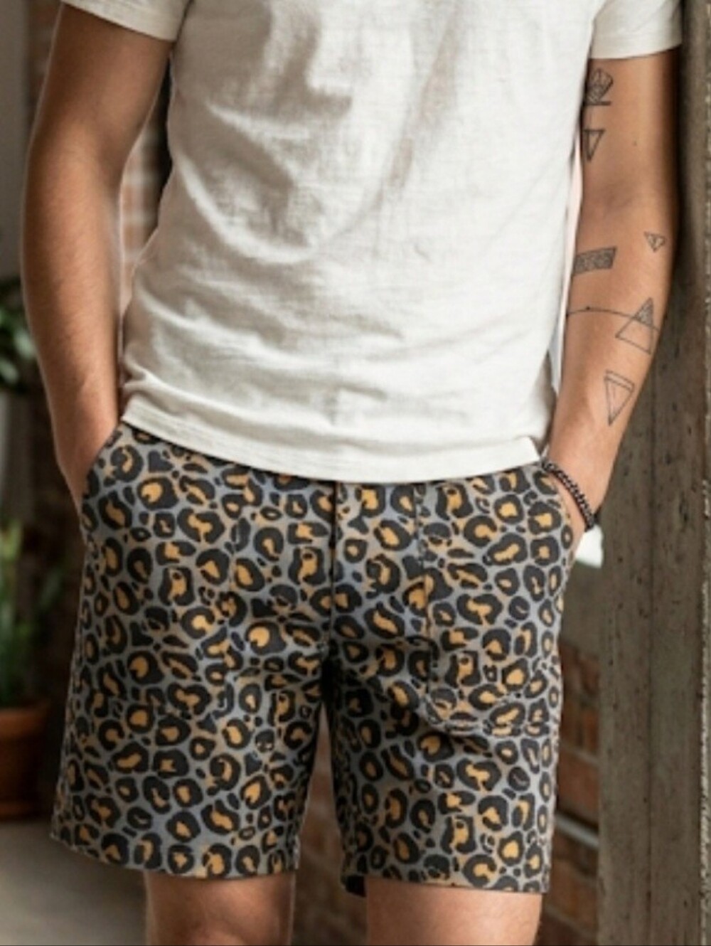 Asos Blue Leopard Shorts Size 26 Streetwear